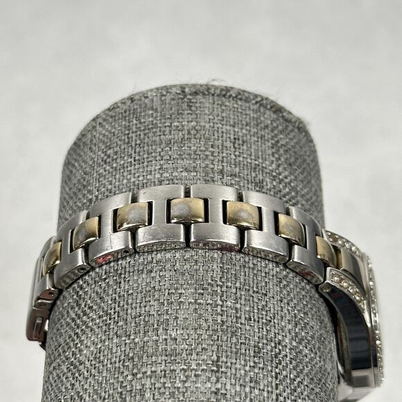 Fossil Blue Watch Womens 25mm Two-Tone MOP Dial Crystal Bezel Date New Battery - Picture 6 of 9